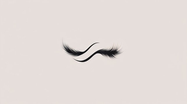 A simple, elegant logo with black eyelashes. It's perfect for a beauty salon or any business that wants to show off its glamorous side.