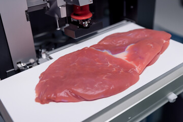 Artificial meat from stem cells produced in the laboratory AI generative