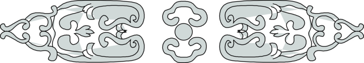 Vector sketch illustration silhouette traditional ethnic vintage classic carving ornament design