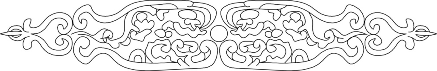 Vector sketch illustration silhouette traditional ethnic vintage classic carving ornament design