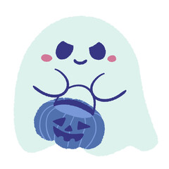 Little Ghost Cute Halloween illustration