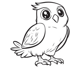 Illustration of an eagle, Hawk vector, Outline eagle vector