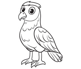 Illustration of an eagle, Hawk vector, Outline eagle vector