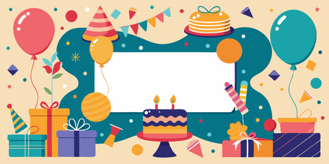A birthday background  VECTOR ILLUSTRATION 