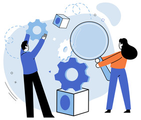 Work together vector illustration. Togetherness and collaboration are essential for collective success The teams target is to accomplish shared goals through collaboration Success