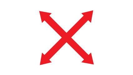 Fototapeta premium cross arrows icon