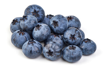 Blueberries, isolated on white background