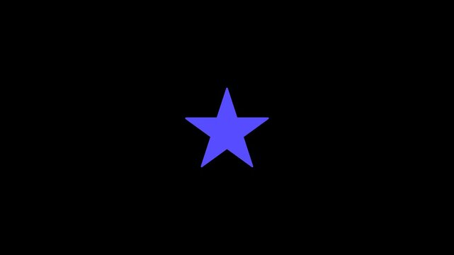 Star shape transition animation. There are five color style options. suitable for editing incoming and outgoing videos. Alpha channel only on 4K