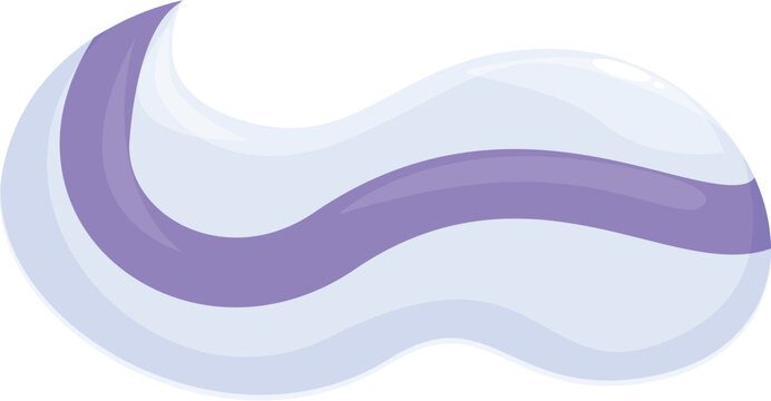 recommend clip art: Blue and purple toothpaste swirl is flowing from a tube on a white background