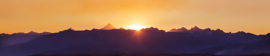 Mountains on sunrise