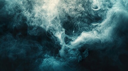 Obraz premium Abstract Smoke Swirls on Dark Background