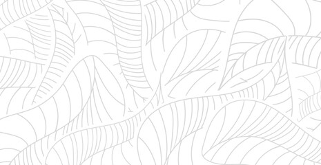 Leaves line pattern background. Vector illustration. Abstract Nature Wallpaper