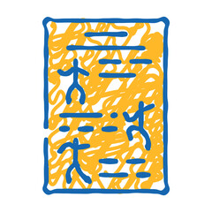 instruction dancer doodle icon sketch vector. instruction dancer sign. isolated symbol illustration