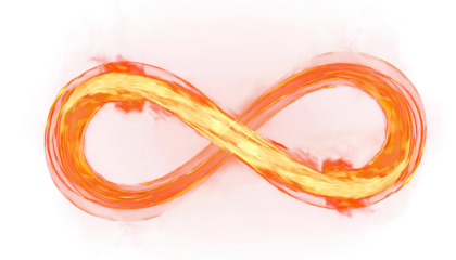 Fire infinity sign isolated symbol clipart png transparent