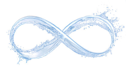 Water infinity sign isolated symbol clipart png transparent