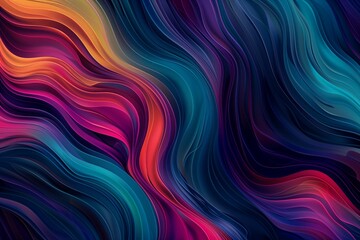 Obraz premium A colorful, abstract painting with a blue and red line