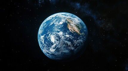 Realistic Earth Globe with Atmospheric Layers