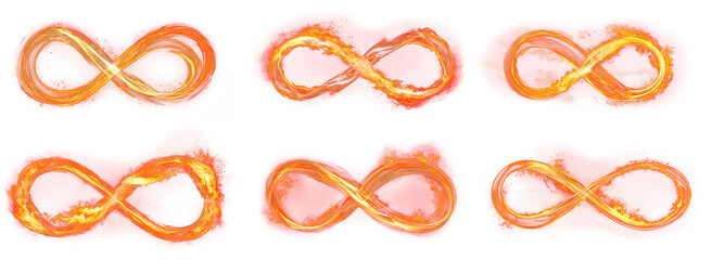 Fire infinity sign isolated symbol clipart png transparent