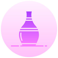 vase round gradient vector icon