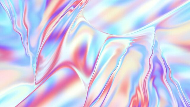 Animated Liquid Chrome. Abstract Background