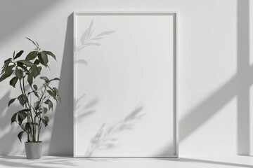 A3 Poster Mockup on White Background created with Generative AI