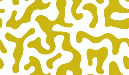 olive and white pattern of squiggles