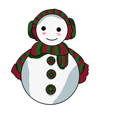 cute snowman christmas red greeb