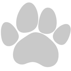 gray animal paw cartoon illustration