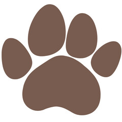 brown animal paw cartoon illustration