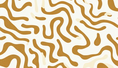 A sandybrown and white pattern of squiggles 