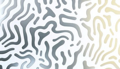 A silver and white pattern of squiggles 