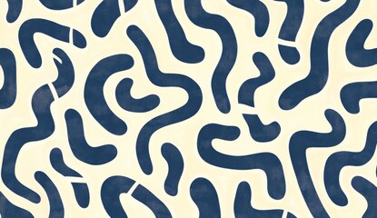 A slateblue and white pattern of squiggles 