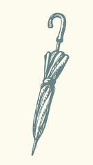 Vector drawing. Vector drawing. Closed umbrella icon
