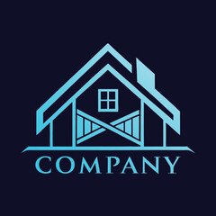 Real estate company home logo design