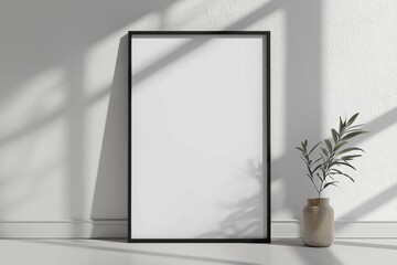 A3 Poster Mockup on White Background created with Generative AI