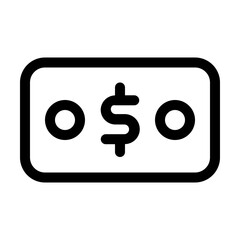 Money Icon - Simple, Flat Vector Graphic of a Dollar Money for Website Design, App Development, and UI/UX Projects