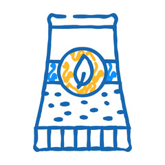 bio energy plant tube doodle icon sketch vector. bio energy plant tube sign. isolated symbol illustration