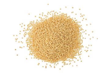 Amaranth grain seeds isolated on white background. Top view. Flat lay