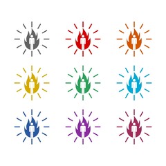 Adrenaline icon isolated on white background. Set icons colorful