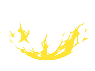 着地の雷のエフェクトのイラスト素材