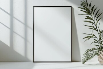 A3 Poster Mockup on White Background created with Generative AI