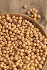 uncooked healthy grains of chickpeas porridge