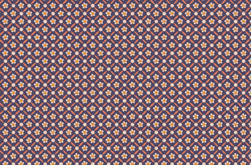 Seamless batik pattern with colorful flower theme. elegant vector. Perfect for printing, design and textiles