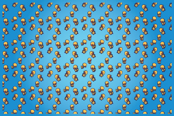 duck illustration pattern chibi vector is good for digital and print out needs