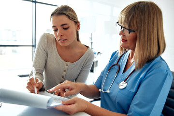 Consultation appointment with a doctor in a modern medical office for patient care assessment