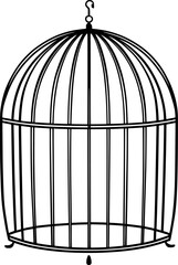 birdcage with a bird inside