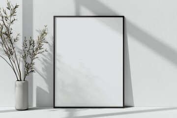 A3 Poster Mockup on White Background created with Generative AI