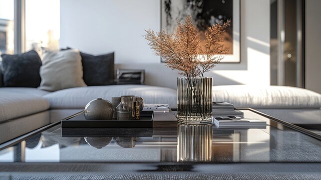 A sophisticated bachelor pad with Scandinavian design cues