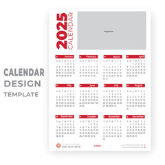 New year 2025 wall calendar and colorful abstract  business template design