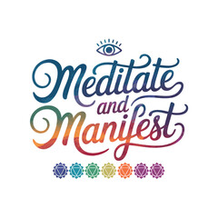 Typography on yoga and meditation vector illustrations for t-shirts design